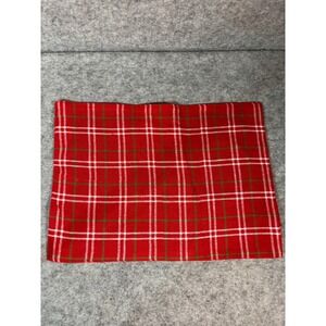 Home Collection‎ Red Plaid Placemats Set of 7 Cotton Blend Table Decor